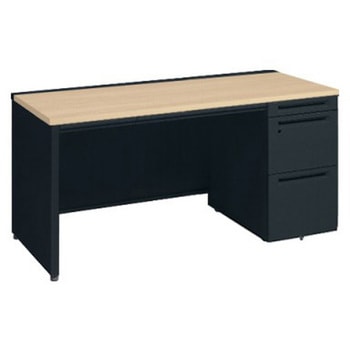 アドバンス 右片袖 中央引出し付(A3対応) 標準タイプ パネル脚 オカムラ(岡村製作所)