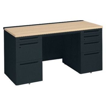 アドバンス 両袖机 4段 中央引出し付(A3対応) スタンダードタイプ オカムラ(岡村製作所)