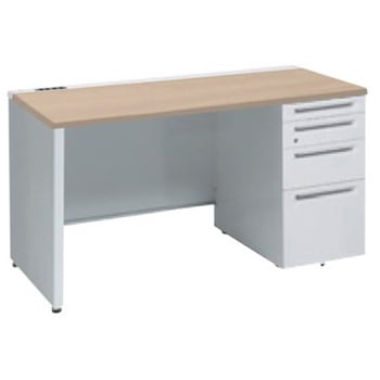 アドバンス 右片袖4段 中央引出し無 コンセント対応タイプ パネル脚 オカムラ(岡村製作所)