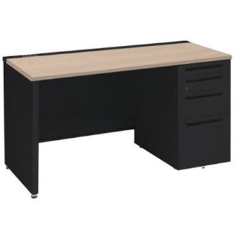 アドバンス 右片袖4段 中央引出し無 コンセント対応タイプ パネル脚 オカムラ(岡村製作所)