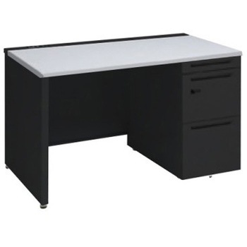 アドバンス 右片袖 中央引出し無 コンセント対応 ダイヤル錠タイプ パネル脚 オカムラ(岡村製作所)