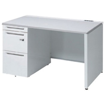 アドバンス 左片袖 中央引出し無 コンセント対応 ダイヤル錠タイプ パネル脚 オカムラ(岡村製作所)