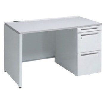 アドバンス 右片袖 中央引出し無 コンセント対応タイプ パネル脚 オカムラ(岡村製作所)