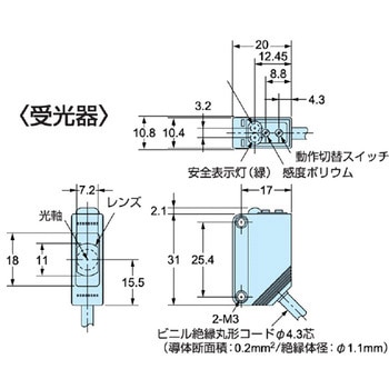 小型アンプ内蔵形 光電センサ(透過形) E3Z オムロン(omron)