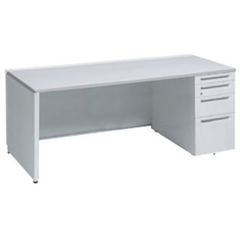 アドバンス 右片袖4段 中央引出し無 標準タイプ パネル脚 オカムラ(岡村製作所)