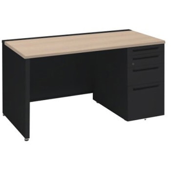 アドバンス 右片袖4段 中央引出し無 標準タイプ パネル脚 オカムラ(岡村製作所)