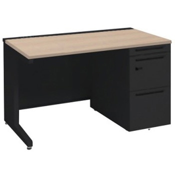 アドバンス 右片袖 中央引出し無 コンセント対応 ダイヤル錠タイプ L脚 オカムラ(岡村製作所)