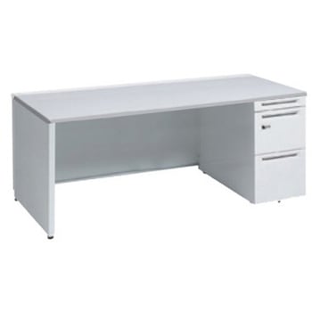 アドバンス 右片袖 中央引出し無 スタンダード ダイヤル錠タイプ パネル脚 オカムラ(岡村製作所)