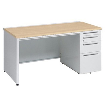 アドバンス 右片袖4段 中央引出し付(A3対応) コンセント対応タイプ パネル脚 オカムラ(岡村製作所)