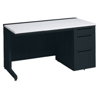 アドバンス 右片袖3段B5 中央引出し付(A3対応) コンセント対応タイプ L脚 オカムラ(岡村製作所)