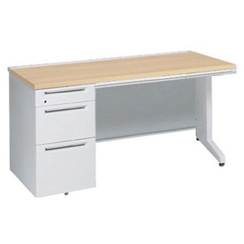 アドバンス 左片袖3段B5 中央引出し付(A3対応) コンセント対応タイプ L脚 オカムラ(岡村製作所)