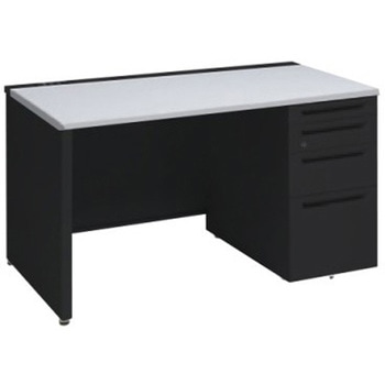 アドバンス 右片袖4段 中央引出し無 コンセント対応タイプ パネル脚 オカムラ(岡村製作所)