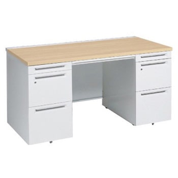 アドバンス 両袖机 中央引出し付(A3対応) スタンダードタイプ オカムラ(岡村製作所)