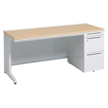 アドバンス 右片袖 中央引出し付(A3対応) コンセント対応タイプ L脚 オカムラ(岡村製作所)