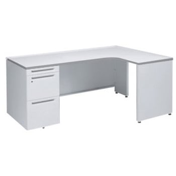 アドバンス L型右用左片袖3段引出無 配線カバー標準タイプ オカムラ(岡村製作所)