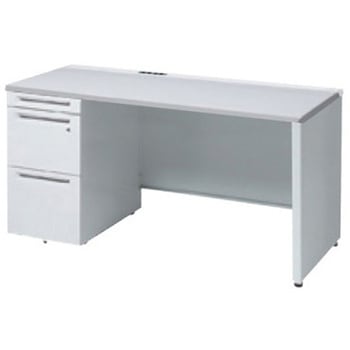 アドバンス 左片袖 中央引出し無 コンセント対応タイプ パネル脚 オカムラ(岡村製作所)