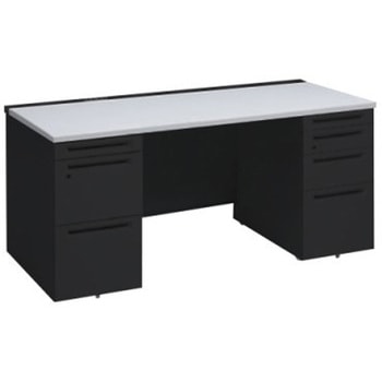 アドバンス 両袖机 4段 中央引出し無 コンセント対応タイプ オカムラ(岡村製作所)