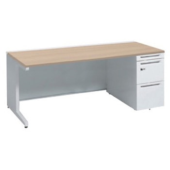 アドバンス 右片袖 中央引出し無 標準タイプ ダイヤル錠タイプ L脚 オカムラ(岡村製作所)