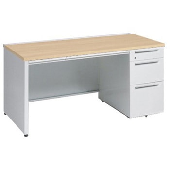 アドバンス 右片袖3段B5 中央引出し付(A3対応) 標準タイプ パネル脚 オカムラ(岡村製作所)