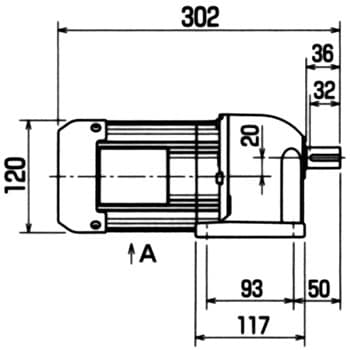 GM-S 0.4KW 1/50 ギヤードモータ(GM-Sシリーズ) 0.4KW 1台 三菱電機