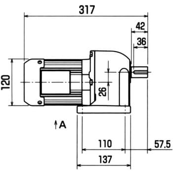 三菱 ギヤードモータ GM-SB-0.2KW-1/900 三相 200V 0.2KW 減速比1/900