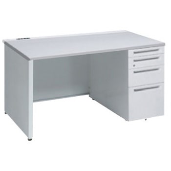 アドバンス 右片袖4段 中央引出し無 コンセント対応タイプ パネル脚 オカムラ(岡村製作所)