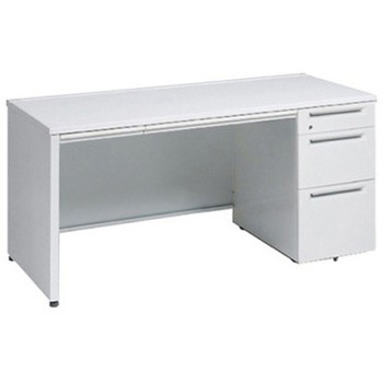 アドバンス 右片袖3段B5 中央引出し付(A3対応) コンセント対応タイプ パネル脚 オカムラ(岡村製作所)