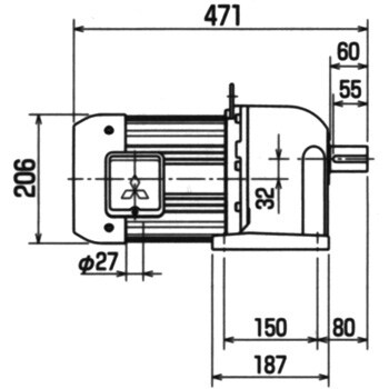 ギヤードモータ(GM-Sシリーズ) 2.2KW