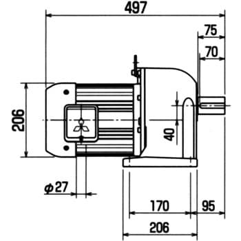 ギヤードモータ(GM-Sシリーズ) 2.2KW