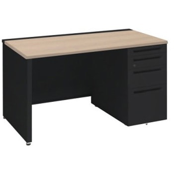 アドバンス 右片袖4段 中央引出し無 標準タイプ パネル脚 オカムラ(岡村製作所)