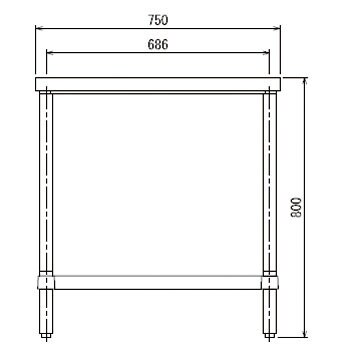 ステンレス作業台(ベタ棚仕様)(SUS430)