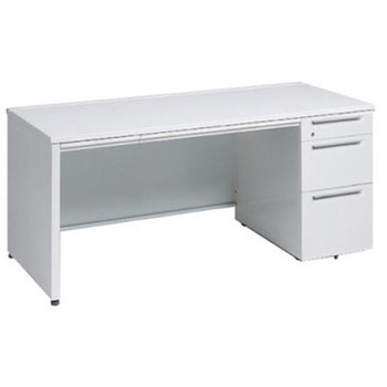 アドバンス 右片袖3段B5 中央引出し付(A3対応) 標準タイプ パネル脚 オカムラ(岡村製作所)