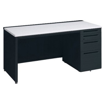 アドバンス 右片袖4段 中央引出し付(A3対応) コンセント対応タイプ パネル脚 オカムラ(岡村製作所)