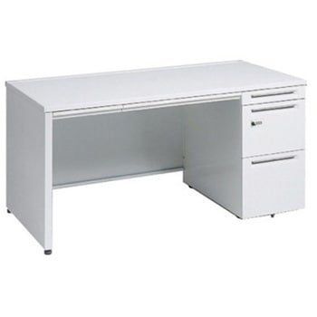 アドバンス 右片袖 中央引出し付(A3対応) 標準タイプ ダイヤル錠タイプ パネル脚 オカムラ(岡村製作所)