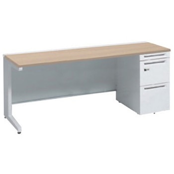 アドバンス 右片袖 中央引出し無 標準タイプ ダイヤル錠タイプ L脚 オカムラ(岡村製作所)