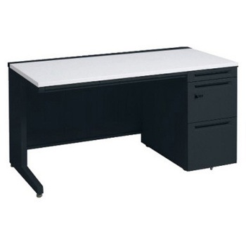 アドバンス 右片袖 中央引出し付(A3対応) コンセント対応タイプ ダイヤル錠タイプ L脚 オカムラ(岡村製作所)