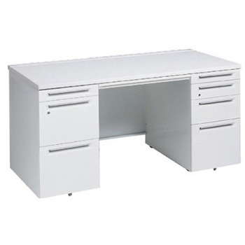 アドバンス 両袖机 4段 中央引出し付(A3対応) スタンダードタイプ オカムラ(岡村製作所)