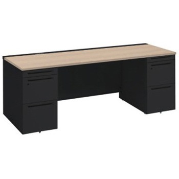 アドバンス 両袖机 中央引出し無 コンセント対応タイプ オカムラ(岡村製作所)