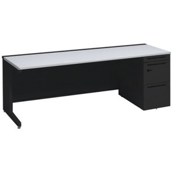 アドバンス 右片袖 中央引出し無 標準タイプ ダイヤル錠タイプ L脚 オカムラ(岡村製作所)