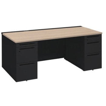 アドバンス 両袖机 3段B5 中央引出し無 コンセント対応タイプ オカムラ(岡村製作所)