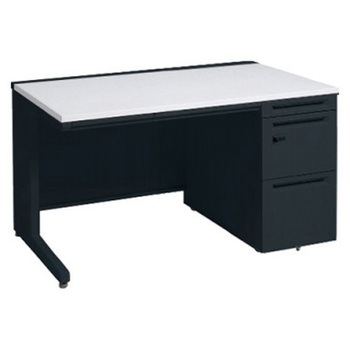 アドバンス 右片袖 中央引出し付(A3対応) コンセント対応タイプ ダイヤル錠タイプ L脚 オカムラ(岡村製作所)