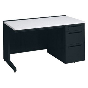 アドバンス 右片袖3段B5 中央引出し付(A3対応) コンセント対応タイプ L脚 オカムラ(岡村製作所)