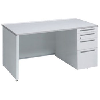 アドバンス 右片袖4段 中央引出し無 標準タイプ パネル脚 オカムラ(岡村製作所)