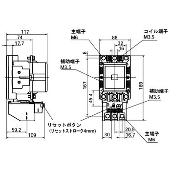 SW-N4 標準形電磁開閉器(ケースカバーなし) 1個 富士電機 【通販 