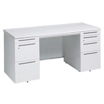 アドバンス 両袖机 4段 中央引出し付(A3対応) コンセント対応タイプ オカムラ(岡村製作所)