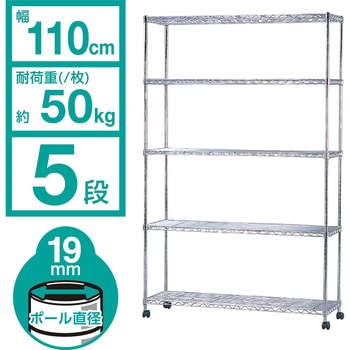 メタルラック (R) メタルミニ 幅110cm×奥行35cm Φ19mm【耐荷重50kg/段】 アイリスオーヤマ