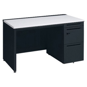 アドバンス 右片袖 中央引出し付(A3対応) コンセント対応タイプ ダイヤル錠タイプ パネル脚 オカムラ(岡村製作所)