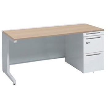 アドバンス 右片袖 中央引出し無 標準タイプ ダイヤル錠タイプ L脚 オカムラ(岡村製作所)