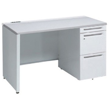 アドバンス 右片袖 中央引出し無 コンセント対応タイプ パネル脚 オカムラ(岡村製作所)