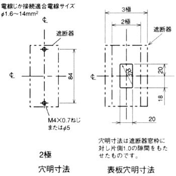 NF30-CS 2P 20A WW ノーヒューズ遮断器 NF-Cシリーズ(経済品) 1台 三菱